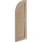 Ekena Millwork Rough Cedar 2 Equal Louver w/Quarter Round Arch Top Faux Wood Shutters, 18W x 42H, 24 Low Side, PR SHULVQ18X42RCPR - alternate 10